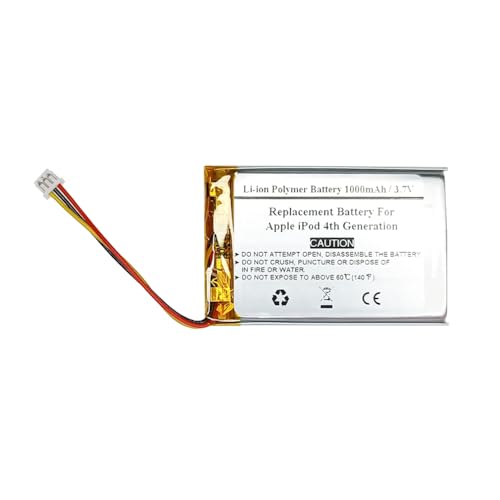 Replacement Battery Compatiable with APPL e iPod 4th Generation, 616-0183, 616-0206, 616-0215, AW4701218074, ICP0534500