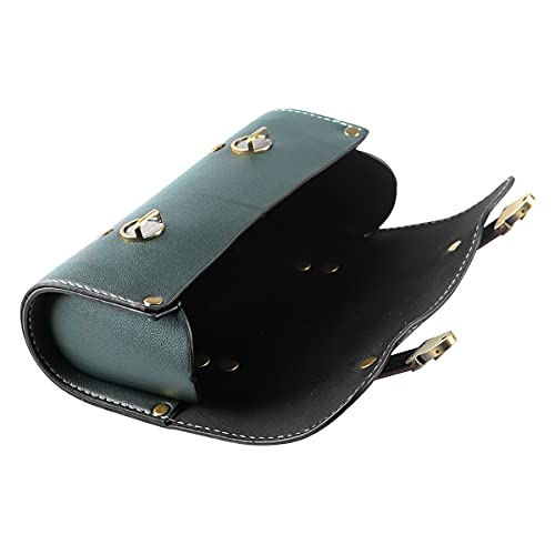 Bolsa lateral impermeable para horquilla de motocicleta YIBO, bolsa rápida de liberación, bolsa de herramientas pequeña de cuero verde miniatura 5