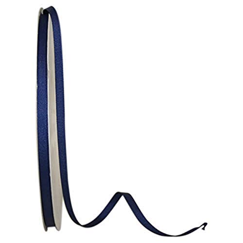 Reliant Ribbon 4900-054-01C Grosgrain Style Ribbon, 1/4 Inch X 100 Yards, Light Navy