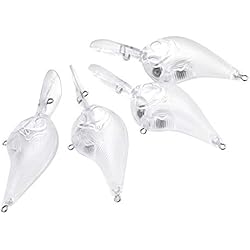 Señuelos De Pesca Para Pintar Starbun Crankbait - 10Pcs Crankbait en Blanco Sin Pintar Cebo Duro Señuelos de Pesca Tackle DIY Accesorio