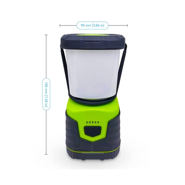 Campinglampe LED Wiederaufladbare Hitonass , 1000lm Superhell Suchscheinwerfer, Camping Licht mit 4 Helligkeiten Dimmbar, Notfallleuchte mit Bügel und Haken für Stromausfällen, Wandern, Notfall, usw. – Bild 10