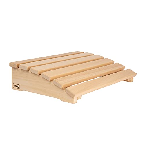 VIAMO® Sauna Kopfstütze Kopfteil Rückenlehne gebogen aus Abachiholz 39,5 x 30 cm