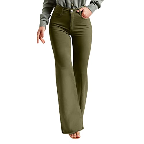 Generisch Pumphose Damen Sommer Freizeithose Leinenhose Weiß Weite...