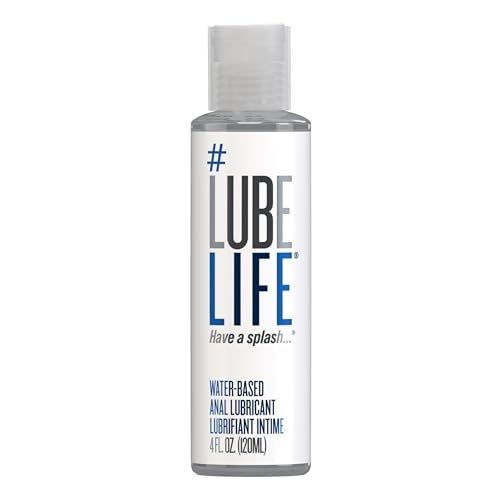 LubeLife Water-Based Anal Lube for Men, Women & Couples – Personal Lubricant Safe for Toy & Condom Compatible, Water Based Lubricant Gel for Privacy & Intimacy (4 Fl Oz)