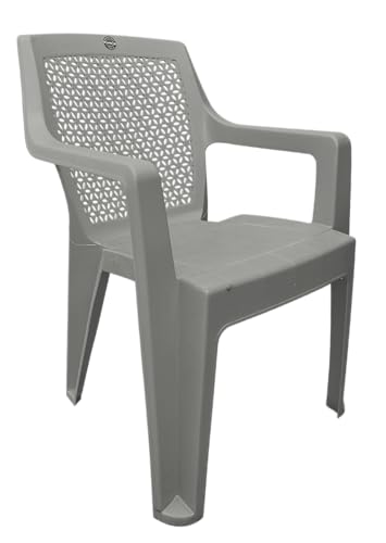 Image of SkyGlamour Cello Sonet Plastic Chair | Plastic Chair for Garden, Home, Living Room with Matt Finish | Plastic Chairs Set of 4 (Colour: Champagne; Set of 4 Chairs)