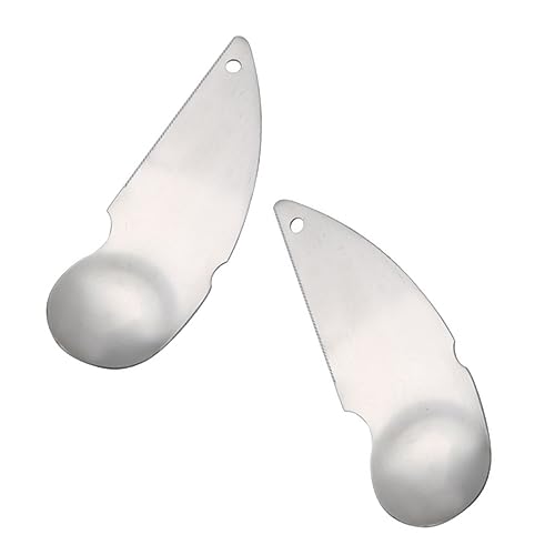 Amosfun 3 Ensembles Cuillère À Kiwis Cuisine Accessoires Accessoire Cuisine Éplucheur De Fruit Du Dragon Éplucheur Trancheuse De Kiwi Éplucheurs De Kiwis En Inox Coupe-kiwis 2 Pièces * 3