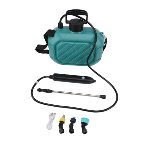 ZephyVita Pulverizador a batería, pulverizador de jardín eléctrico portátil Recargable de 5L con Varilla telescópica para césped doméstico (Azul)