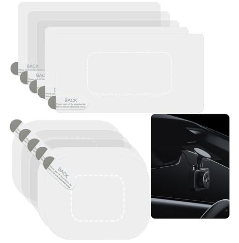 GUGUMO Dashcam Windshield Sticker, Sturdy CAR HUD Screen Sticker Film Easily Prevent Scratching & Falling, Durable and Reusable Windshield Sticker Applicator for Windshield On Dash Cam (10-Pcs)