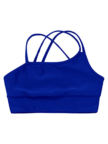 easyforever Kids Girls Athletic Sport Bra Strappy Back Vest Crop Top Tanks for Gym Workout Dance Gymnastics3