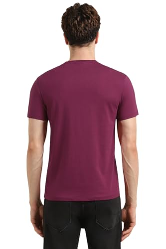 Image of Allen Solly Men's Round Neck T‑Shirt | Regular Fit | Soft Cotton | Chest Logo Print | Casual Everyday Wear