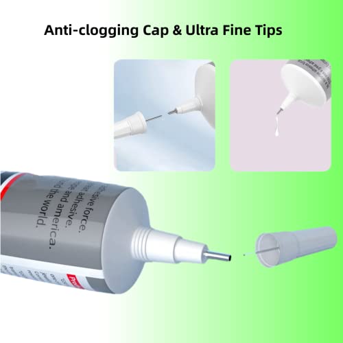 B 7000 110ML Super Glue for Phones, Jewelry & More - Clear, 3.7fl.oz - Includes Pry Tool, 2 Rubber Bands