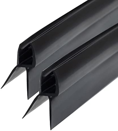 Shower Seal Black 2 x 80 cm Replacement Seal for 5 mm / 6 mm Glass ...