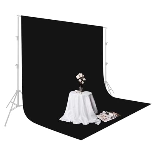 Sfondo Fotografico Nero 1,5x2m, Fondale Nero Professionale Pieghevole, Sfondo in Mussola per Fotografia, Video e Live Streaming, Riunioni Online