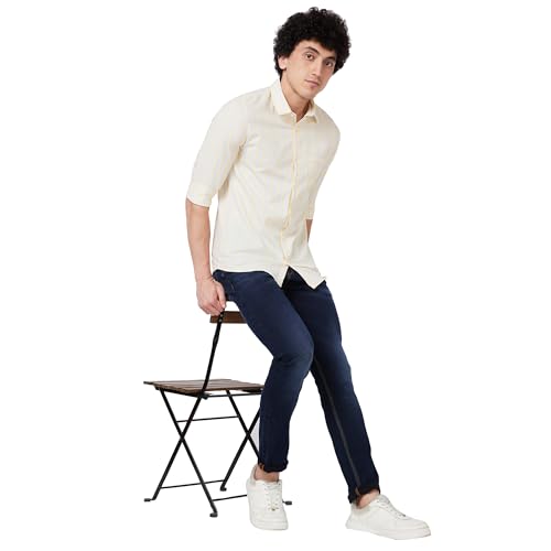 Image of Spykar Men's Regular Fit N /A Full Sleeve Striped Casual Shirts