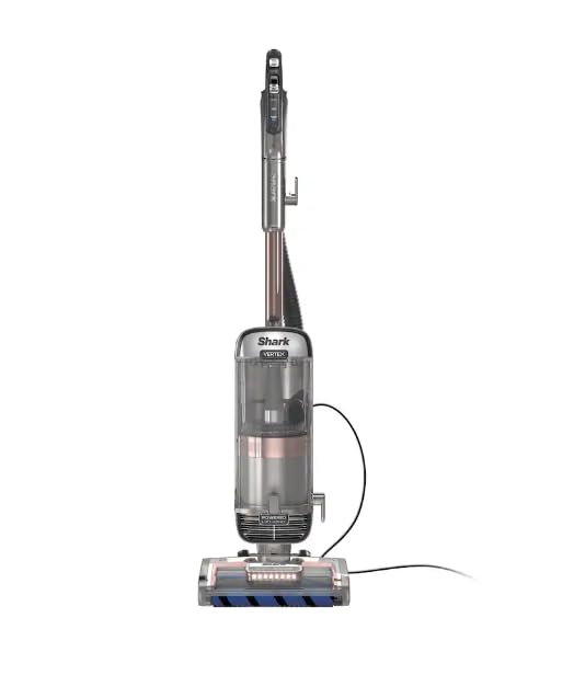 Shark Upright Bagless Vacuum Cleaner with PowerFin Dual Brush System Powered Lift-Away Self-Cleaning Brushroll HEPA Filtration LED Headlights