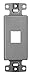 Bryant Electric NS611GY Multimedia, Jack Frame, Data Outlet, 1-Gang, Gray