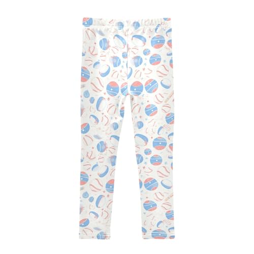 KLL Baseball Blue Stripe Girls Legging Fashion High Waisted Sweatpants Sports2