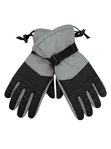 Century Star Kids Waterproof Gloves Snow Gloves Warm Winter Gloves For Kids Boys Girls Ski Gloves Sport Mittens Gray Medium #TOP4