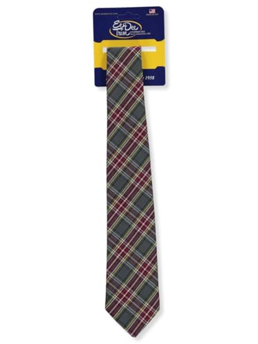 Cookie's Boys' Four-In-Hand Tie - gray/burgundy/gold/white *plaid #43*, one3