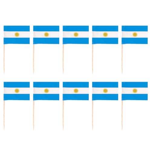 UKCOCO 200Piezas Decorativos De Argentina para Fiesta Toppers De Cupcake y Aperitivos Celebraciones Temáticos