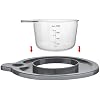 Replacement Glass Mixer Bowl with Lid and Attachments Set, 4.5-5 Qt,Compatible with Kitchenaid Tilt-Head Stand Mixers, Includes Beaters, Dough Hook, Wire Whip (Frosted color)