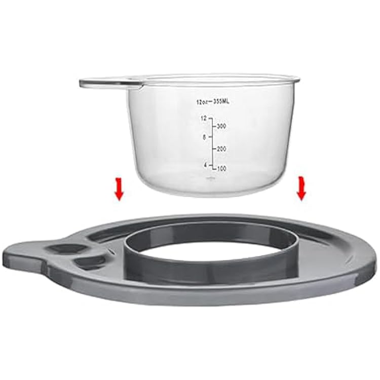 Replacement Glass Mixer Bowl with Lid and Attachments Set, 4.5-5 Qt,Compatible with Kitchenaid Tilt-Head Stand Mixers, Includes Beaters, Dough Hook, Wire Whip (Frosted color)