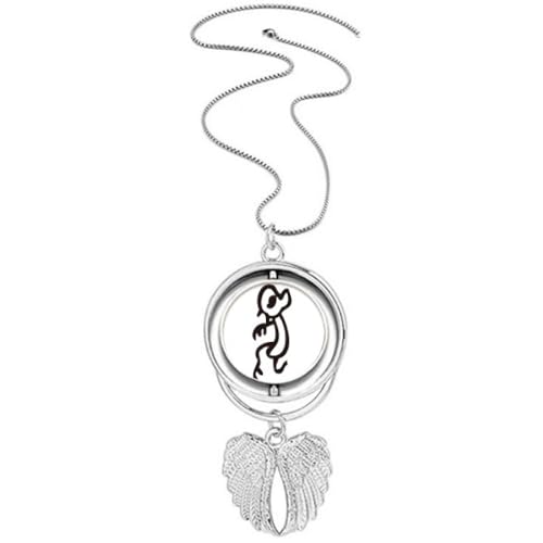 Inscriptions chinoises sur pendentif ailes d'ange, le cadeau symbolique idéal