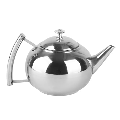 Tetera inoxidable, tetera con infusor para té suelto y bolsitas con filtro integrado, hotel de la casa del hotel del hotel del restaurante de la sala de té eventos de picnic (1,5 L)