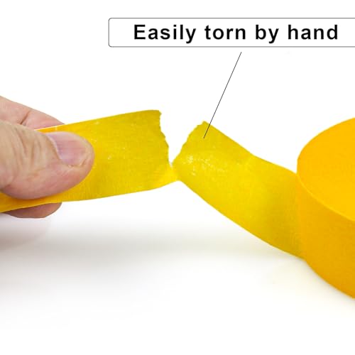 Image of 2 Pack Yellow Painters Tape - Masking Tape 1 Inch Wide - Multi-Surface, Smart Adhesion, Indoor & Outdoor - 180FT Total - Paint Tape for DIY, Labeling, Art, Car, General Purpose (#3910)