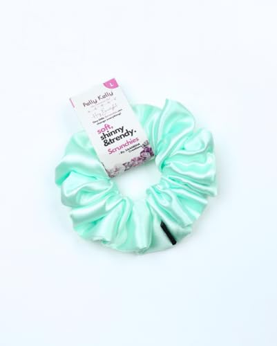 Image of Satin Scrunchies Hair Bands for Women | No-Damage Elastic Hair Ties for Ponytails & Buns | Fluffy & Stylish Rubber Bands | Large Size | Pack of 5