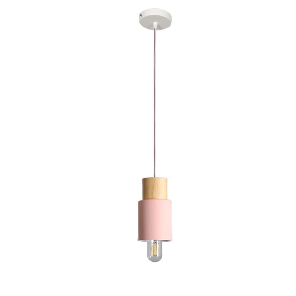 SXECAEPS Modern creative chandelier E27 Colorful Aluminum Pendant Light - Adjustable for Dining Room, Kitchen, and Study(Pink)