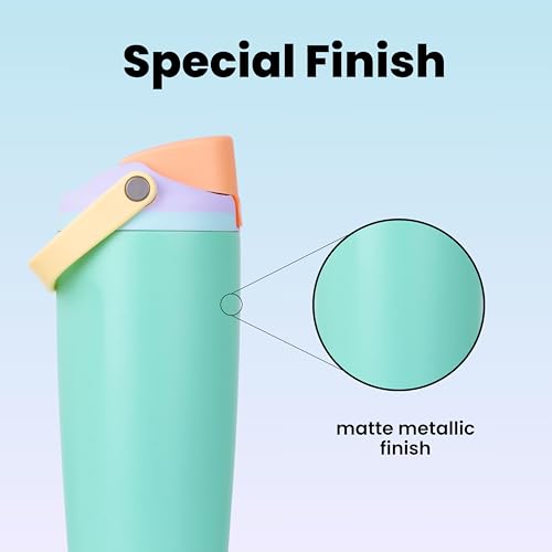 Image of Personalised with Your Name, 900ml Tumbler with Stainless Steel Double Wall Insulated Cup | Leakproof Sipper Mug for Hot-Cold Drinks |Coffee - WaterTumbler (Aqua)