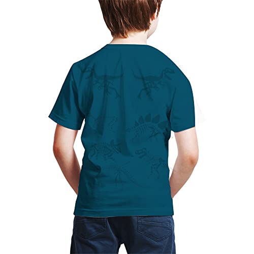 Kids Print 3D Dinosaurs Tees Shirts for Youth Boys Girls 4-14 Years3