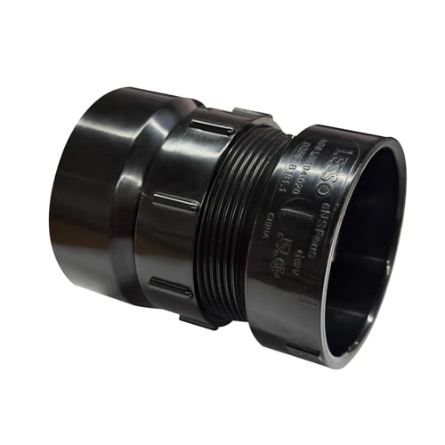 Image of Lesso 1 1 /2''ABS Union 1-1 /2-Inch X 1-1 /2-Inch Hub Union,Black 1.5 Inch