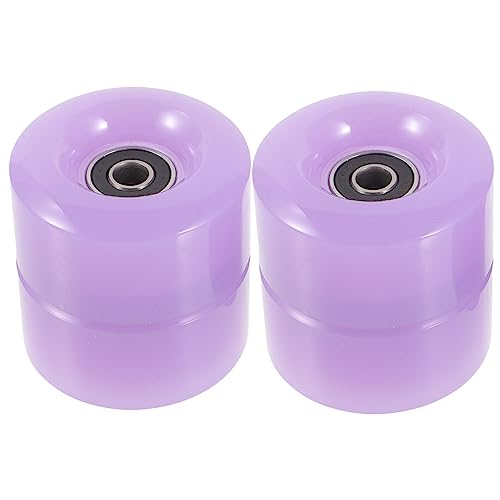 Mikikit 4Pcs Outdoor Roller Skate Wheels Durable PU and Replacement Wheels for Rough Surfaces High Elasticity Easy to Use for Skating and Asphalt