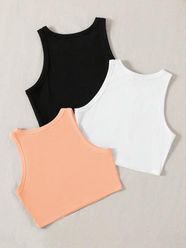 Image of Tops for Women Crop Top for Women's Tank Activewear Tee Sports Western Casual Cotton Camisole Pack of 3 Combo