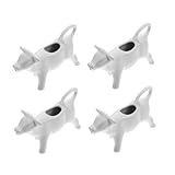 Zerodeko 4Stücke Teiliges Keramik Milchkännchen Cartoon Kuh Design für Soßen Ketchup und Saucen Leicht Transportabel Zuhause Cafés und Partys