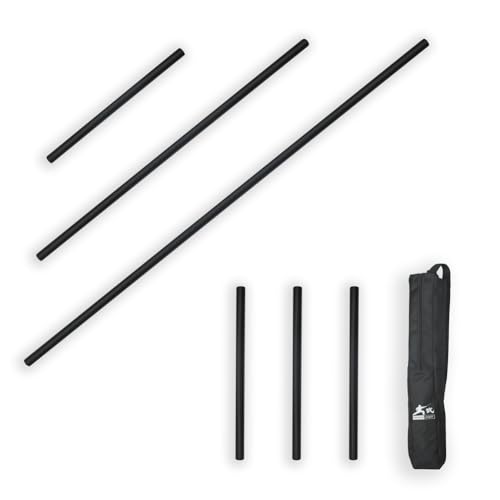 PHYSKOW 2’ & 4’ & 6’ Collapsible Multifunctional Portable Foam Padded Training Staff for Safe Practice Bo Staff Escrima Stick Yoga Stick with Carry Bag