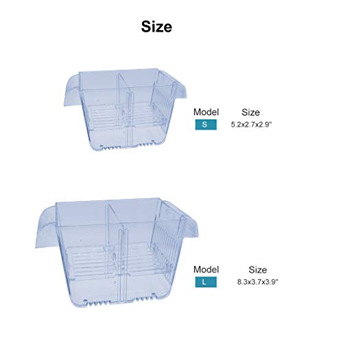 Boxtech Aquarium Fish Tank Hatchery Incubator Breeding Box, Acrylic White Breeder Isolation Divider Hatching Boxes Accessory Small Baby Fishes Shrimp Clownfish Guppy (8.3X3.7X3.9'') #TOP3