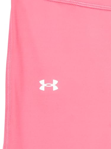 Under Armour Girls Motion Solid Crop Leggings, (672) Super Pink / / White, Medium2