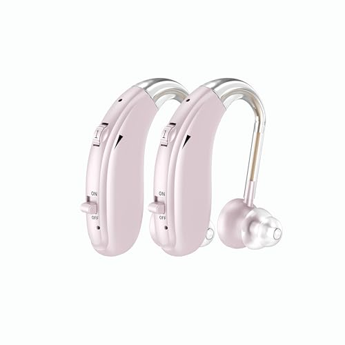 Image of Fastwell F27-2 Unit For Both Ear Rechargeable Hearing Aids for Adults with Hearing Loss, Mild To Moderate, Noise Reduction Ear Machine, (Rose Gold-Pair) 1-Year Warranty