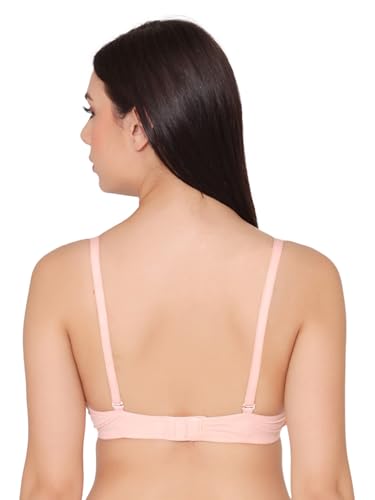 Image of Groversons Paris Beauty Women's Padded, Non-Wired, Multiway, T-Shirt Bra with lace (BR097)