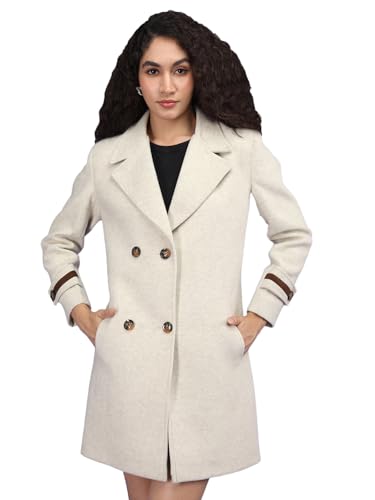 Image of PLAGG Women's Notched Lapel Long Overcoat