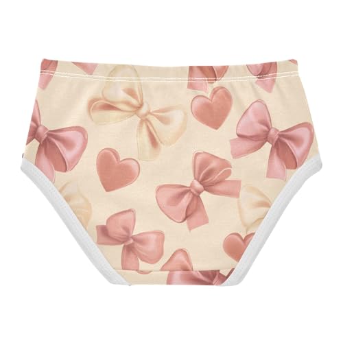 Wusikd Bows Yellow Girls' Underwear Cotton Girls Briefs Soft Toddler Underwear 2T2