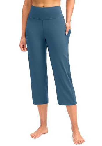 Image of G Gradual Capri Pants for Women High Waist Workout Yoga Pants with Pockets Tummy Control Leggings Crop Straight