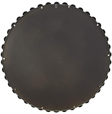 Miniatura 8 de Espejo redondo de Madison Park con marco de metal, espejo circular de 27 pulgadas, decoración de pared montada y colgante para entrada, baño,