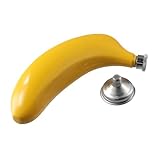 couponhub 5 oz Banana Shaped Stainless Steel Flask with a Funnel for Funny Gift Hidden Whiskey Bottle Alcohol Pot for Men Traveling Fishing Hunting Hiking Camping