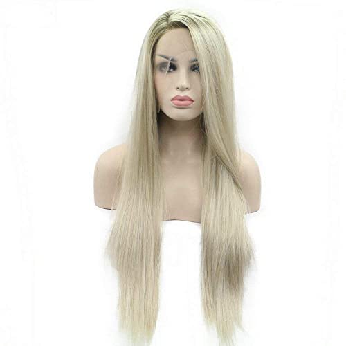Perruque blonde ombrée raide pour changer de coiffure sans coloration