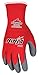 MCR Safety N9680L Ninja Flex Work Gloves, 15-Gauge Nylon Shell with Latex Coated Palm and Fingertips, Red/Gray, Large, 1-Pair