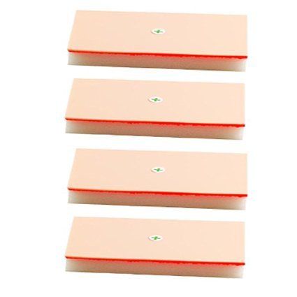 Artificial Skin-Like Pads Set - Pack of 4 NEW - FREE PACK OF 24 NEEDLES WITH THREAD & 4 FREE CRILEWOOD NEEDLE HOLDERS - GET PRACTISING STRAIGHT AWAY